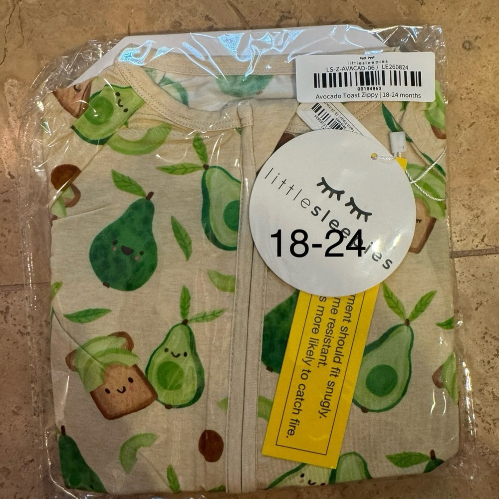 Little Sleepies Avocado Toast Zippy 18-24